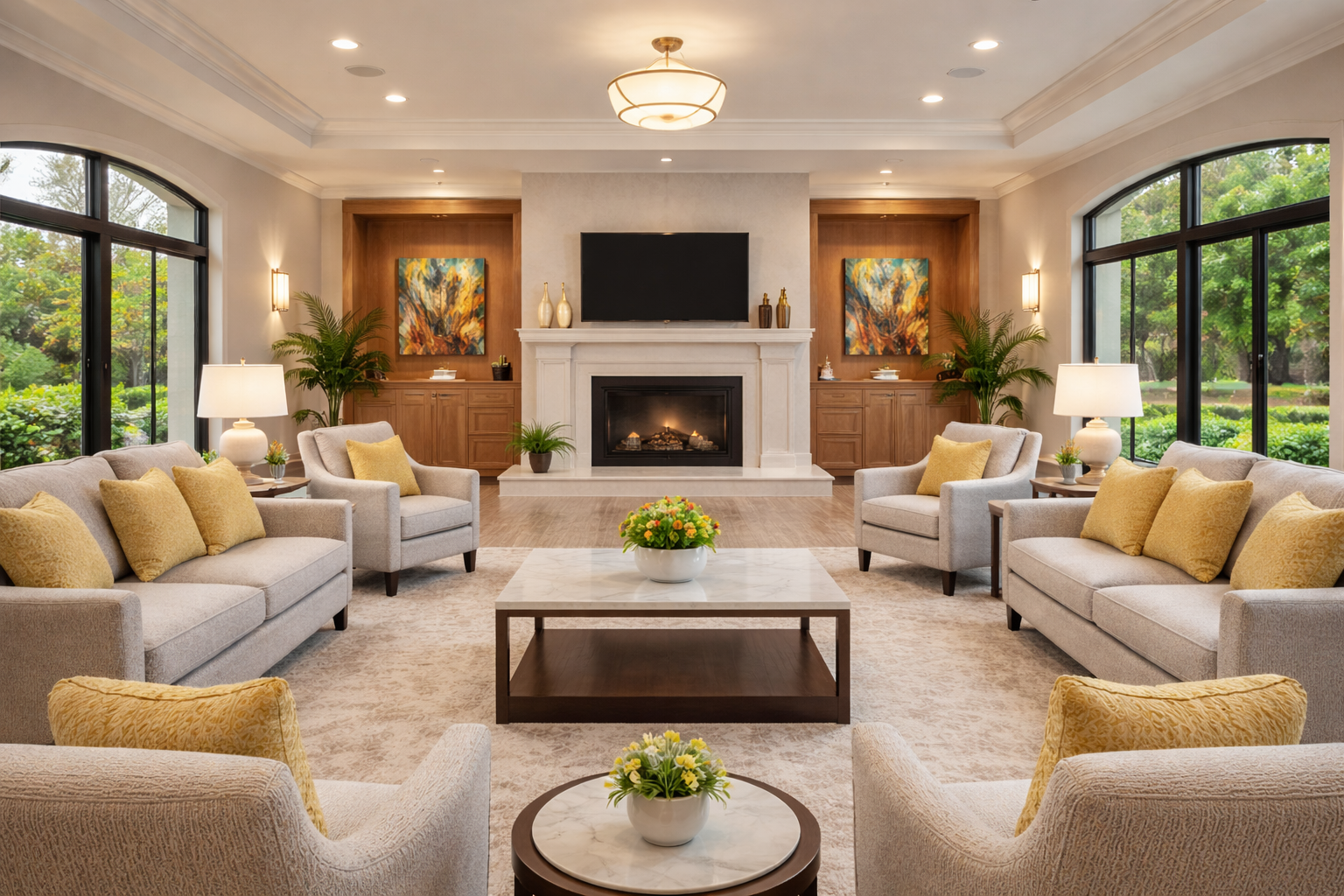 Long-term care housing common area