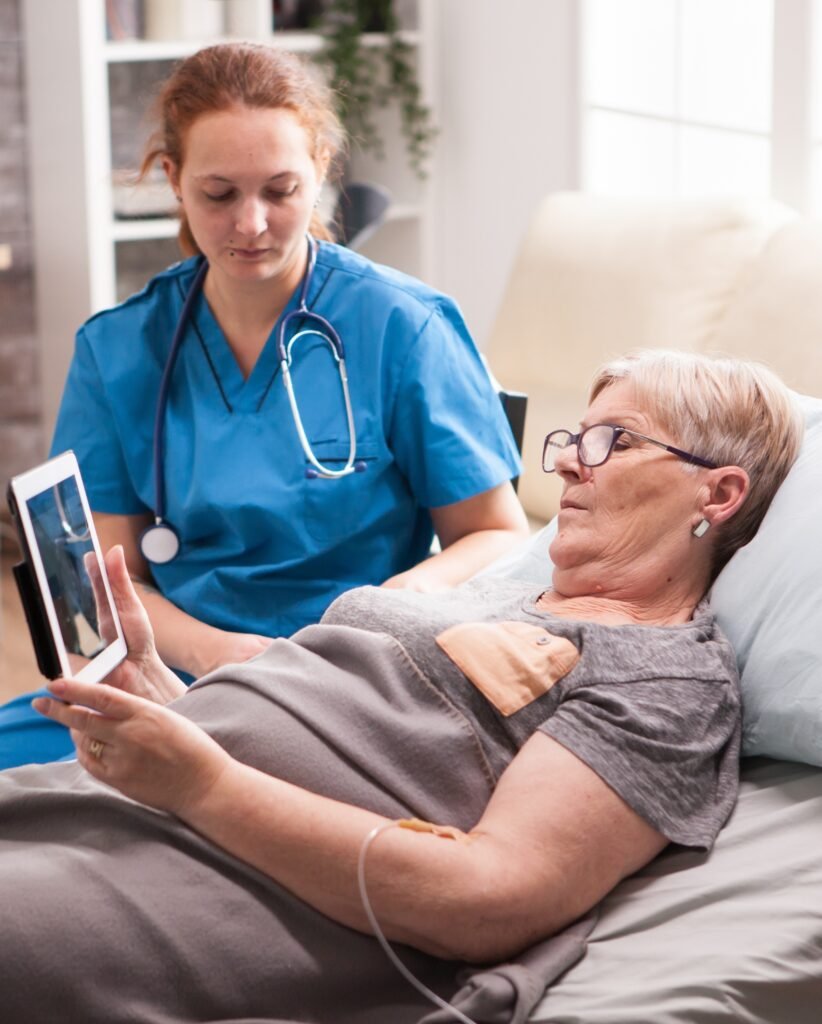 What is palliative care? A nurse provides compassionate palliative care support to an elderly patient during a home healthcare visit.