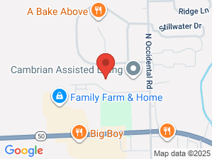 Location map for Cambrian Memory Care of Tecumseh