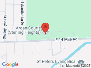 Location map for Arden Courts – ProMedica Memory Care Community (Sterling Heights)